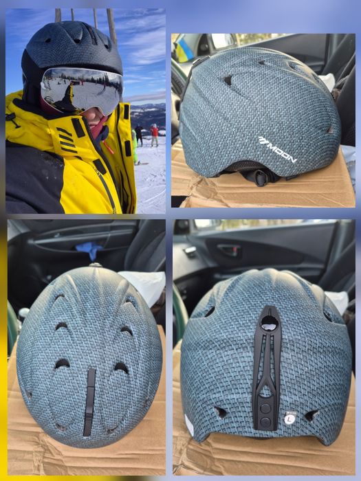 Якісний шолом для лиж MOON з окулярами, розмір М(55-58см), L(58-61см)