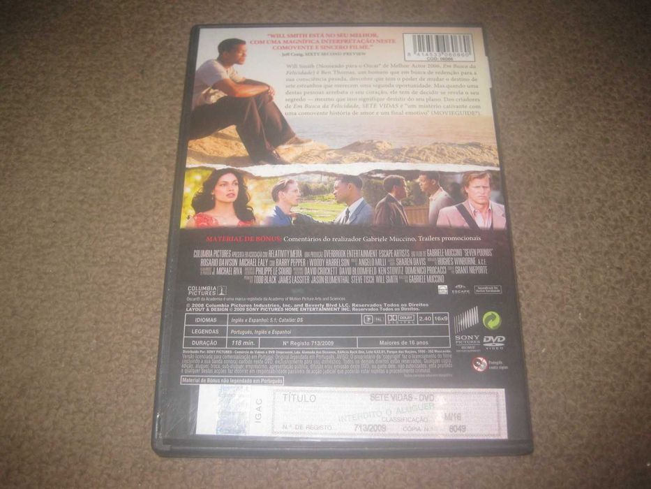 DVD "Sete Vidas" com Will Smith