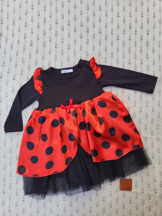 Sukienka biedronka Sinsay Baby r. 80 przebranie kostium