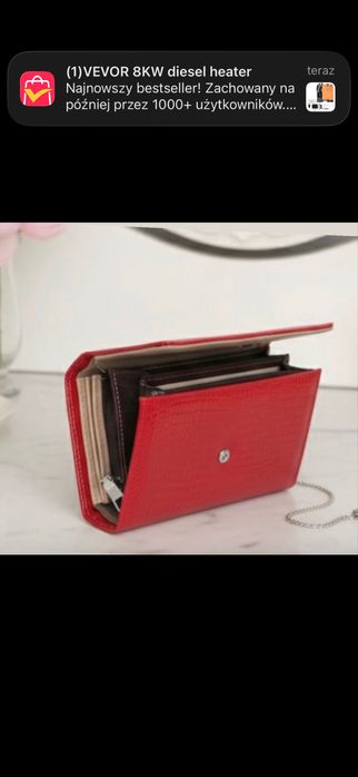 Portfel dasmki skora naturalna