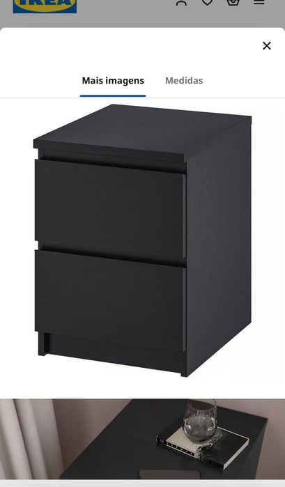 Mesa de cabeceira Malm