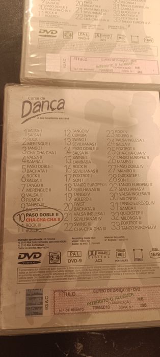 DVD  curso de dança