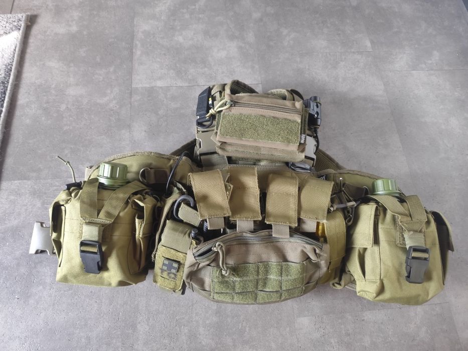 Kamizelka taktyczna Chest rig MFH + kieszenie (przerobiony zestaw ASG ...