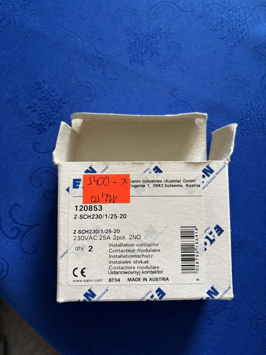 Eaton Z-SCH230/1/25-20 – stycznik modułowy 1-biegunowy, 25 A, 230 V AC
