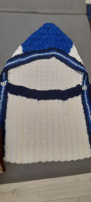 Śpiworki robione na drutach z wełny