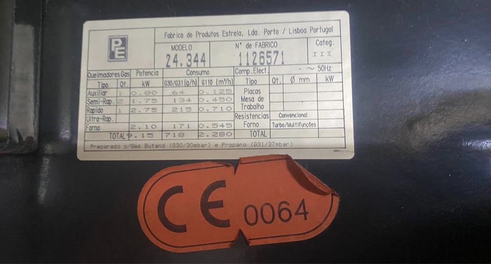 Fogão a gaz como novo