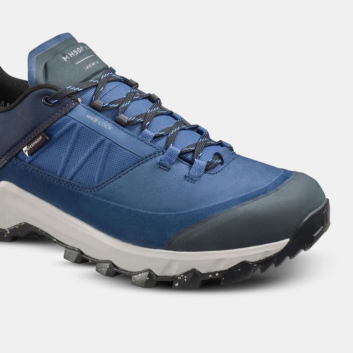 Calçado de Caminhada Montanha MH500 Homem Impermeável Azul