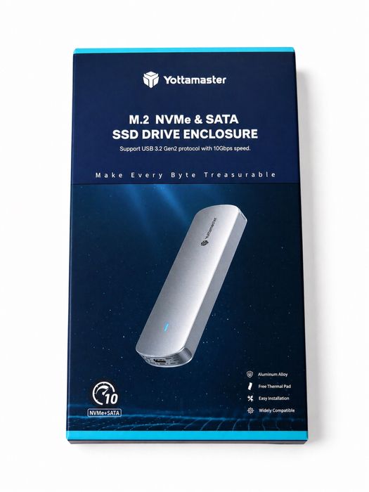 Кейс для SSD M.2 Yottamaster | USB 3.0/Type-C | Новий