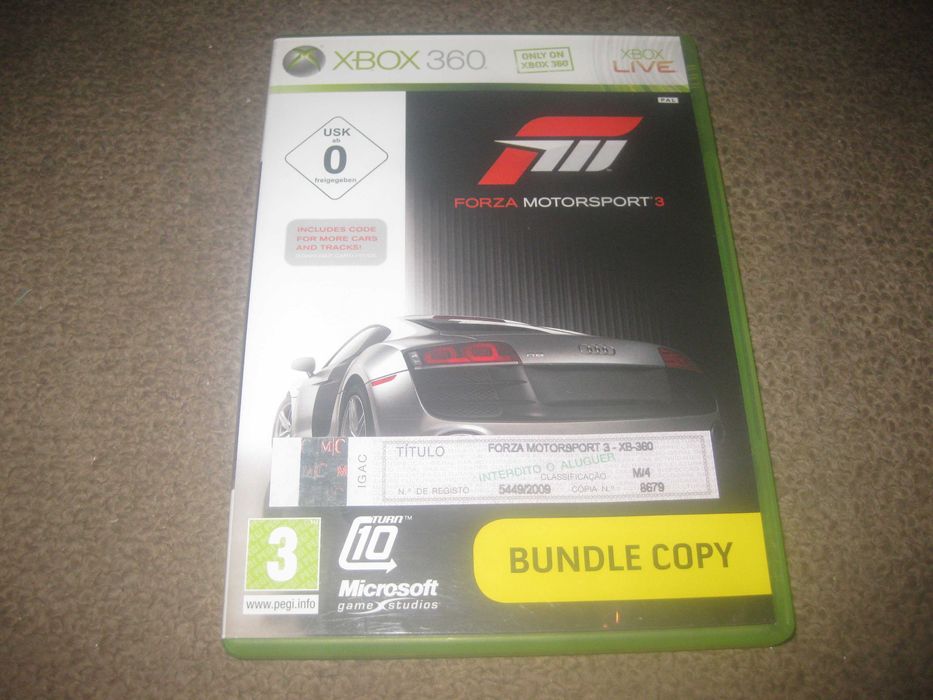 Jogo "Forza Motorsport 3" para a Xbox 360/Completo!