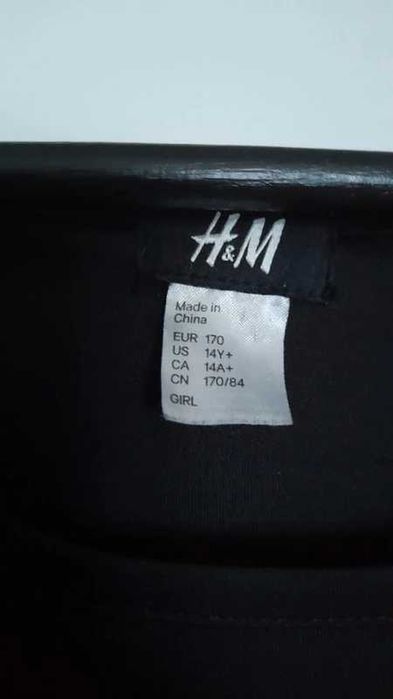 Czarna sukienka plisowana H&M 170 cm