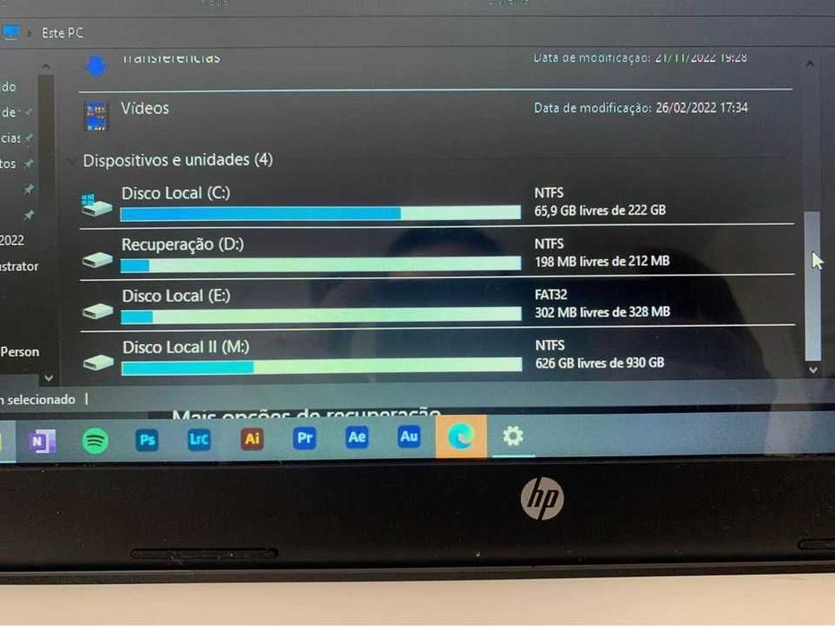 Computador HP (i5, 250gb SSD + 500gb HDD, 8gb ram)