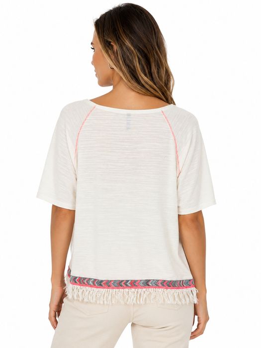 Bluzka boho chevron ecru M