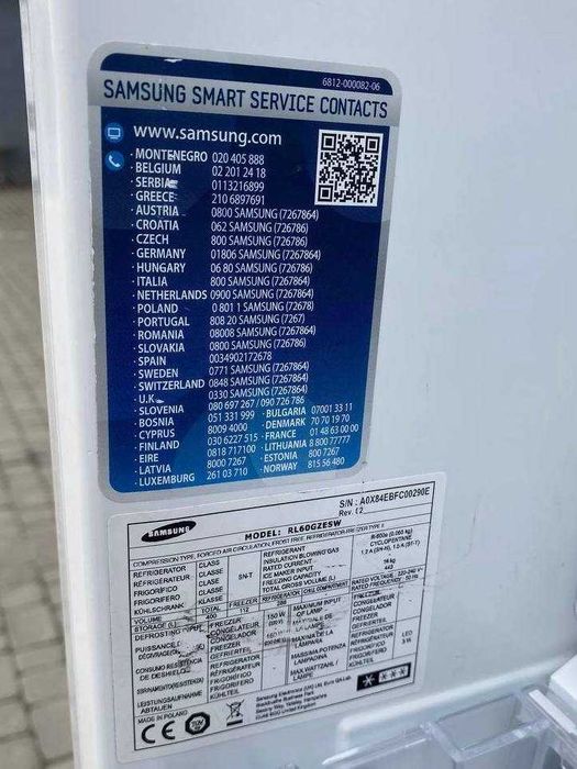 Холодильник б/в Samsung No Frost 200см з Європи, гарантія 6 міс   #08250