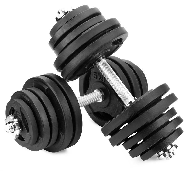 Hantle żeliwne kierownice regulowane 2x35kg zestaw 70kg talerze DW