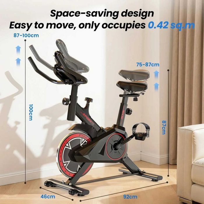 Rower treningowy Bike QK101 | Koło 10kg | Opór 100st | do 120kg