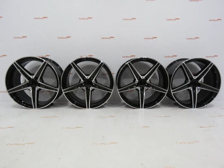 Jantes Look Mercedes AMG 19 x 8j et42 + 9j et 45 5x112 Preto + Polido