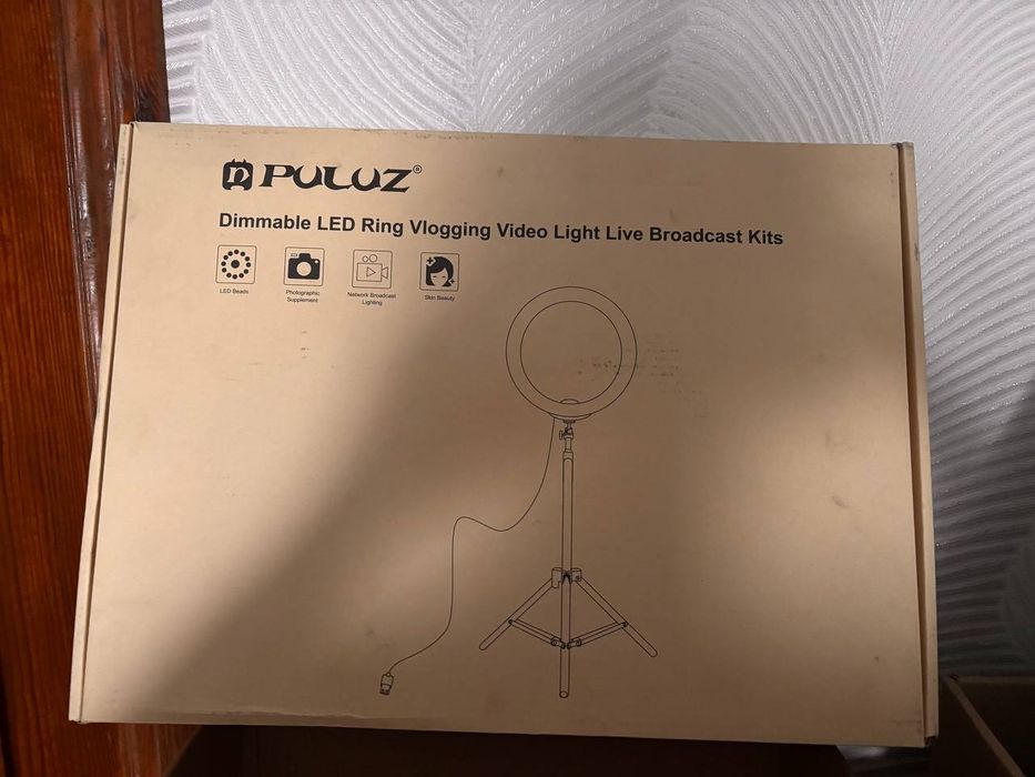 Комплект із кільцевої USB LED  лампи та штатива "Puluz"