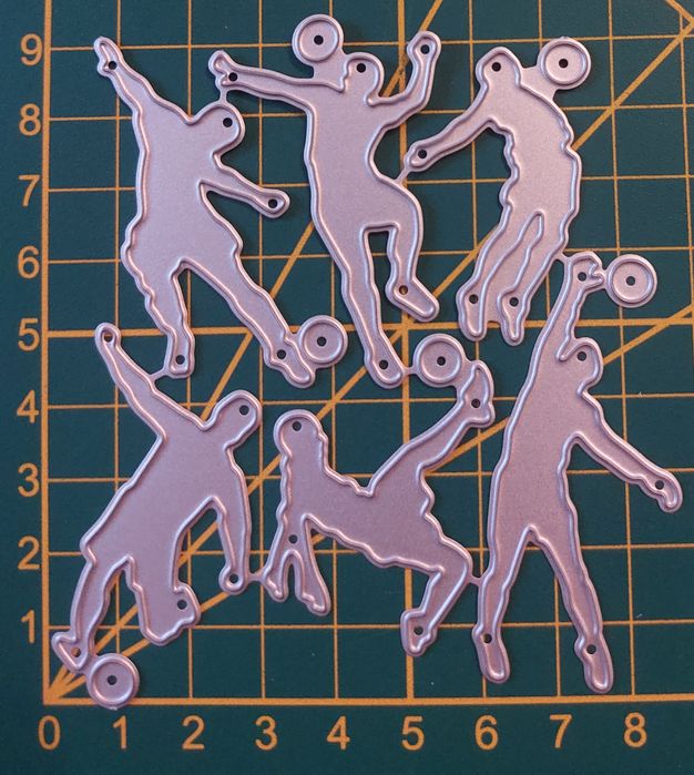722. Wykrojniki piłkarze piłka nożna scrapbooking