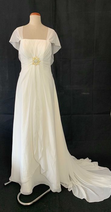 Wyprzedaż Outlet Nowa Suknia Ślubna Klasyczna 42 XL lekka szyfonowa