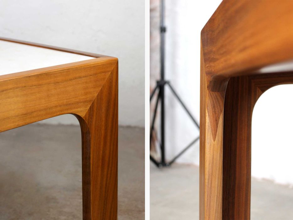 Stolik kawowy włoski Marmur Calcatta PO RENOWACJI vintage mid-century