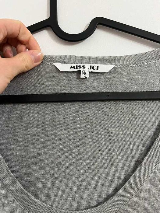 Szara tunika z aplikacją M/L