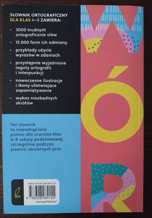 Słownik Ortograficzny dla klas 4-8 Wydawnictwo Wilga