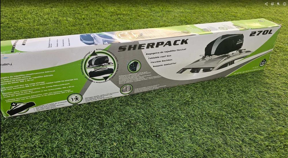 Mala / Saco de Tejadilho Dobrável Green Valley Sherpack – Como Novo / Excelente Estado