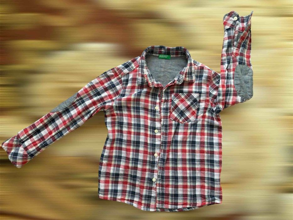 Сорочка на хлопчика рубашка на мальчика Benetton