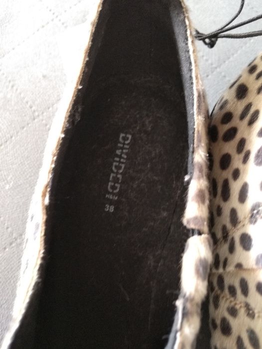 Zamszowe botki NOWE panterka H&M roz. 38/24,5 cm
