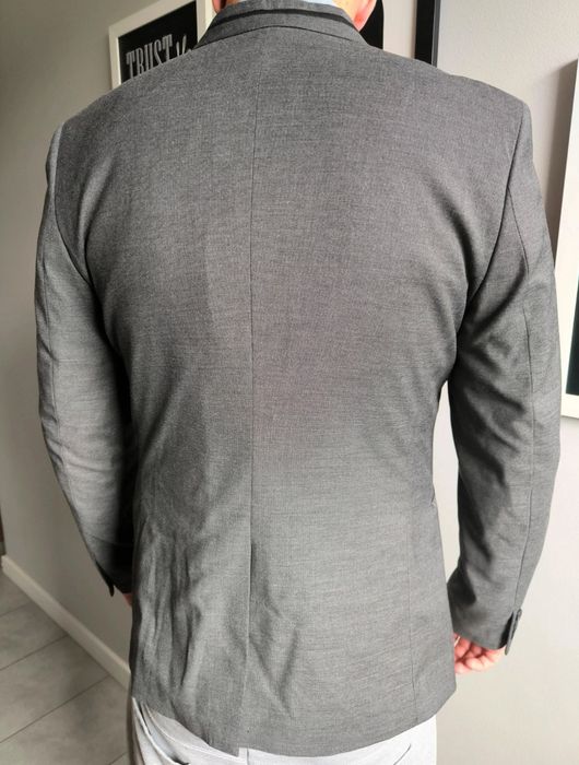Marynarka męska H&M sportowa szara rozmiar M Slim Fit