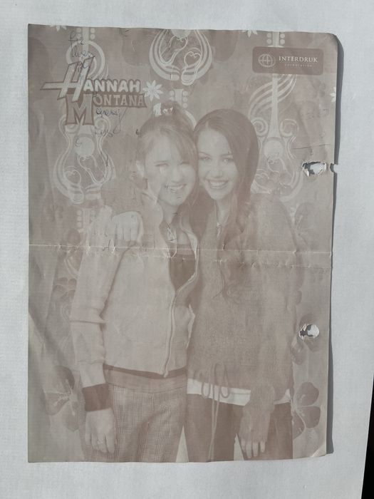 duża karteczka do segregatora Hannah Montana