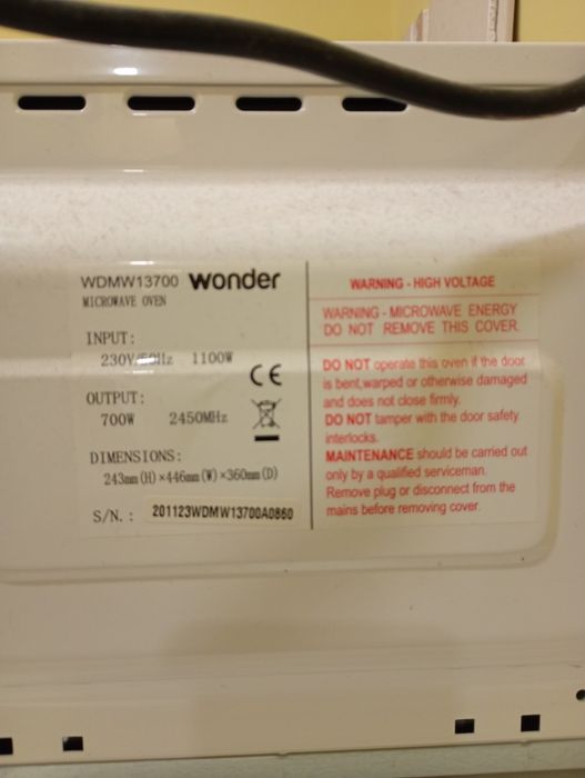 Micro ondas WONDER