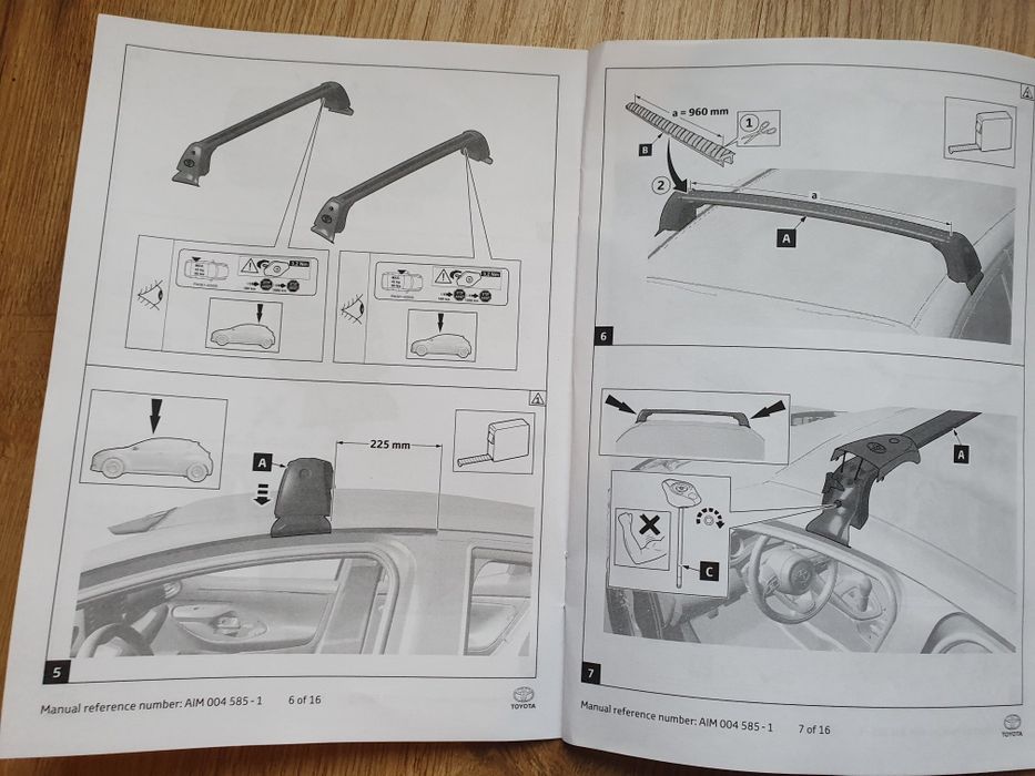 Bagażnik dachowy toyota Yaris IV oryginalny