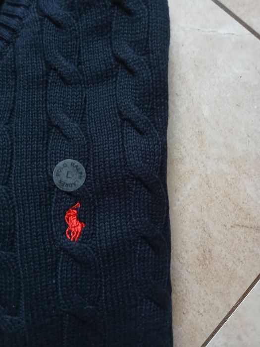 Sweter  Ralph Lauren nowy z metką rozmiar L granatowy bawełna