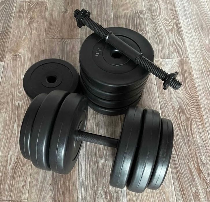 АКЦІЯ Гантелі розбірні 2шт по 26 кг зі змінними дисками