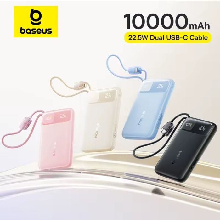 Павербанки швидка зарядка Baseus 22,5W та Essager 65W; 33W; 320W