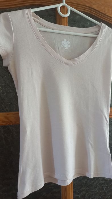 CAMAIEU koszulka/T-shirt pudrowy róż, roz. S