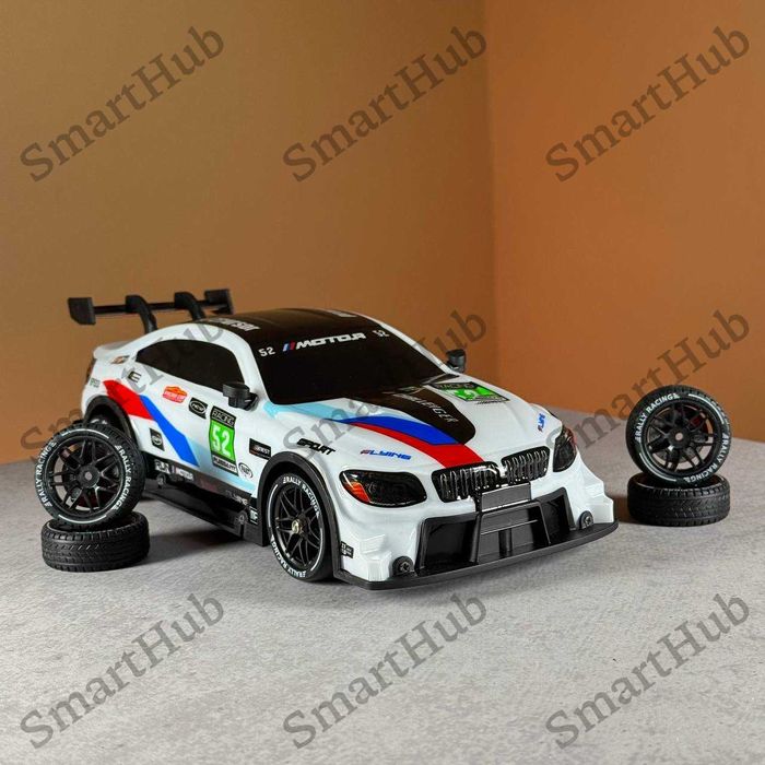 Машинка для дрифта на радиоуправлении BMW Neon Белая БМВ Дрифт машинка