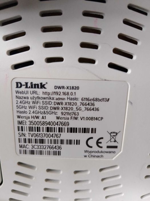Router domowy 5G D-Link DWR- X18205