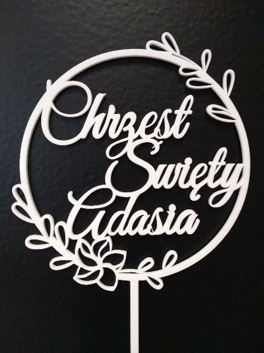Toper Chrzest Święty, I Komunia Święta na tort.