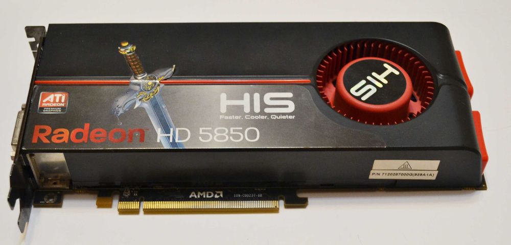 Відеокарта HIS Radeon HD 5850 (неробоча, на запчастини)