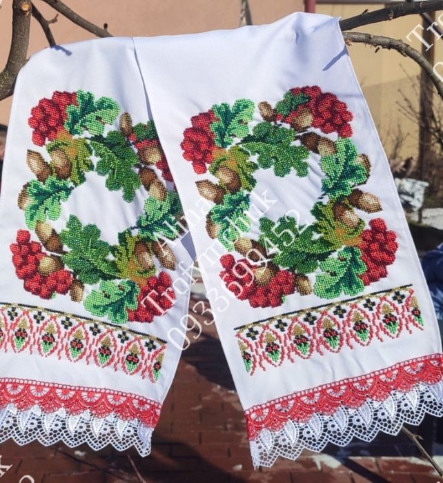 Рушники вишиті чеським бісером