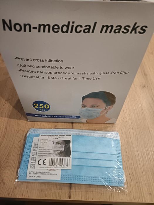 Maseczki ochronne karton 250 sztuk!