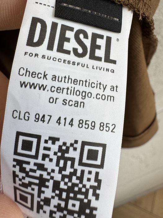 Diesel Oryginalna Bawełniana Bluzka Męska Logowana T-shirt M