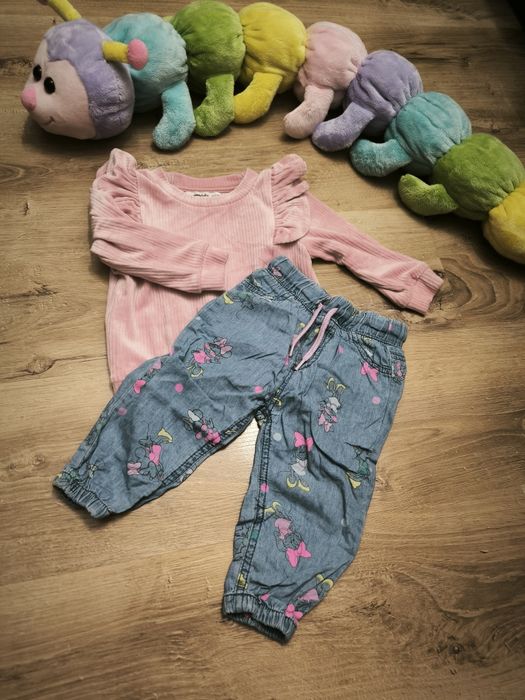 Welurowa bluza i spodnie z Myszką Minnie