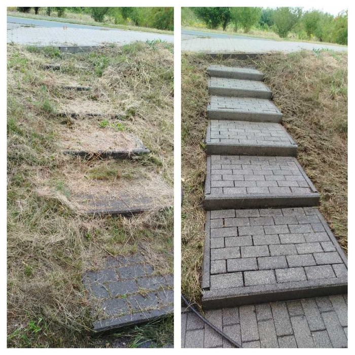 Czyszczenie kostki brukowej, elewacji, płotów, ogrodzeń, tarasów itp