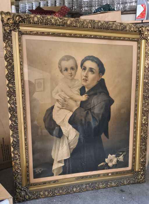 Quadro religioso Santo António com o Menino Jesus