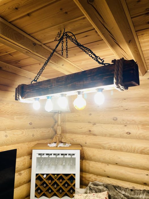 Lampa z belki loft rustykalna