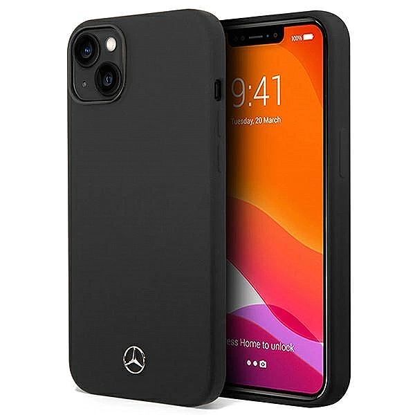 Etui Mercedes Silicone Line na iPhone 14 Plus - czarne
