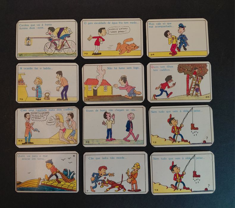 Lote 12 calendários provérbios portugueses